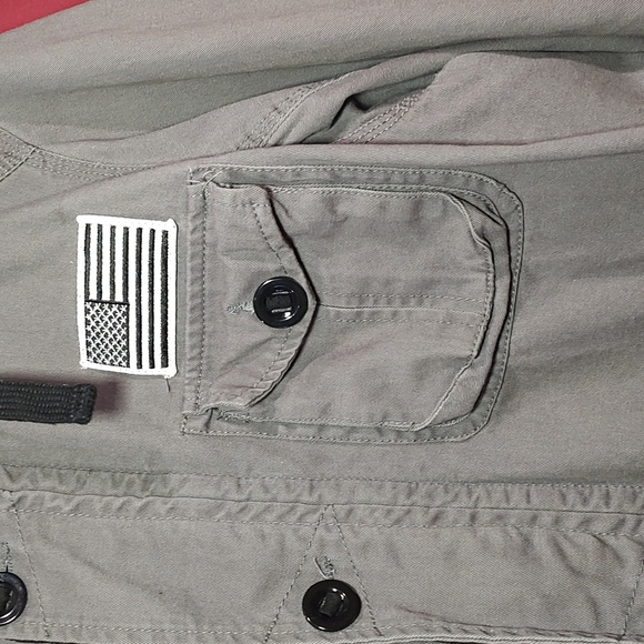 Women's REBEL & SOUL New York Patch Dark Gray Full Zip/Button Jacket Sz XXL - Picture 3 of 8